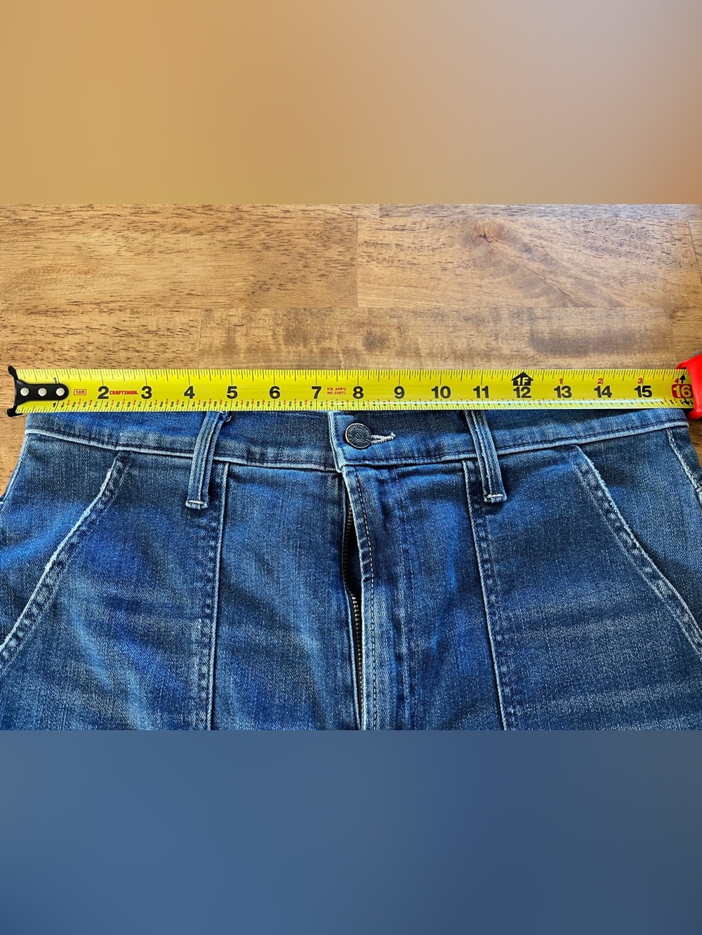 MOTHER Blue Denim High-Rise Jeans - Picture 7 of 9